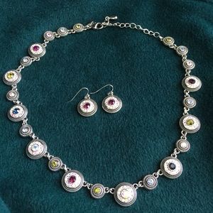 New Lia Sophia Seltzer necklace and earring set